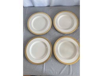 Set Of 4 Pickard Athenian Gold Encrusted 10' Plates