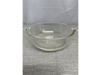 Vintage Pyrex Clear Small Round Bowl With Handles