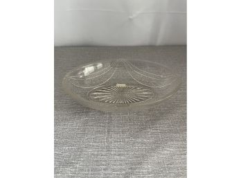 Antique Flint Glass Co. Garfield Drape Small Oval Serving Dish