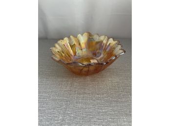Vintage Indiana Carnival Glass Sunflower Bowl