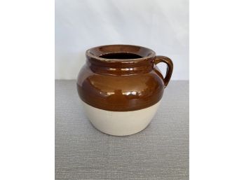 Vintage 3 Quart Stoneware Bean Pot / Crock - Blue Crown Robinson Ransbottom