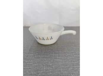Vintage Fire King Candleglow Handled Soup Bowl