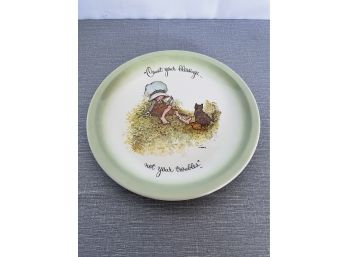 Vintage Holly Hobbie Plate - Count Your Blessings Not Your Troubles