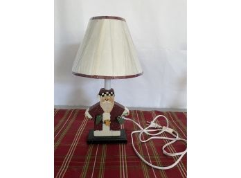Small Wooden Santa Lamp - Untested