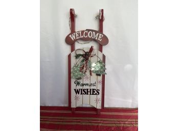 Rustic Wooden Decorative Sleigh 1 Of 2