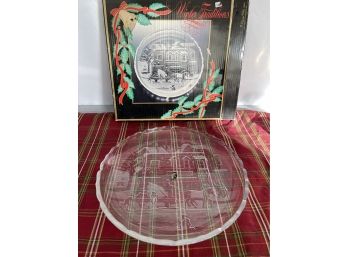 Vintage Winter Traditions Christmas Plate / Platter