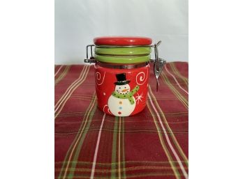 Small Snowman Jar / Canister