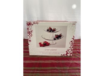 2-Tier Serving Platter With Box