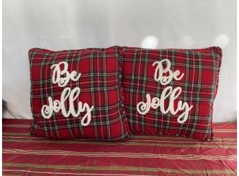 Pair Of Be Jolly Pillows
