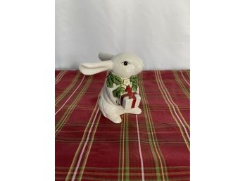 Small Porcelain Christmas Rabbit