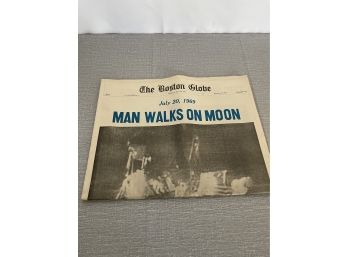 Vintage Boston Globe Man Walks On The Moon (1 Of 2)