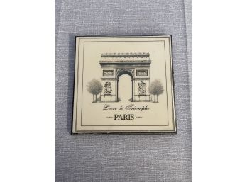 Cute Arc De Triomphe Printed Tile