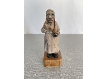 Vintage Toriart Italy Wood Doctor Figurine