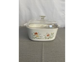 Vintage Pyrex Corning Ware Autumn Meadow A-12-C Covered Casserole