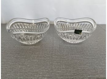 Pair Of Vintage Mikasa Crystal Bowls