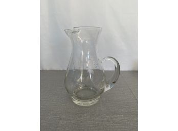 Beautiful Vintage Etched Pitcher