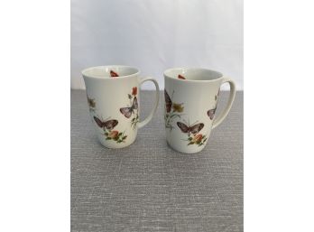 Pair Of Takahashi Hand Decorated Mugs