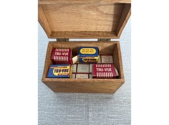 Beautiful Vintage Box Full Of Vintage Film Strips - Various Titles