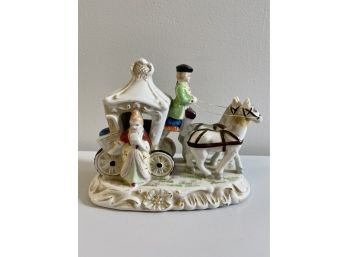 Vintage Royal Sealy Horse And Carriage Figurine Hand Painted From Japan