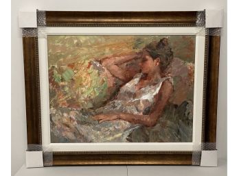 Signed And Numbered  Hua Chen 'Afternoon Nap' Limited Edition Giclee Gallery Framed