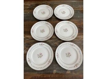 Set Of 6 Mikasa Fine China First Love Bread And Butter Plates