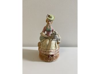 Vintage Lady Figurine Hand Painted From Japan