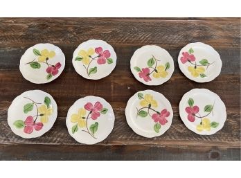 Vintage Stetson Hand Painted Heritage Ware - 4 Saucers And 4 Small Plates