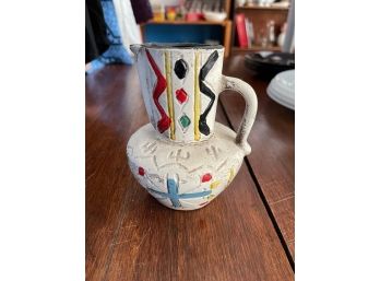 Small Painted Pottery Pitcher