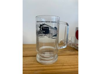 Pennsylvania Dutch Country Glass Mug