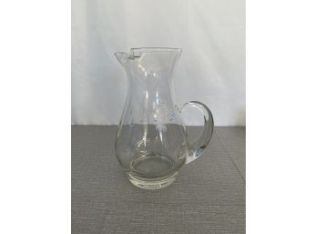Beautiful Vintage Etched Pitcher