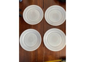 Set Of 4 White 9' Plates