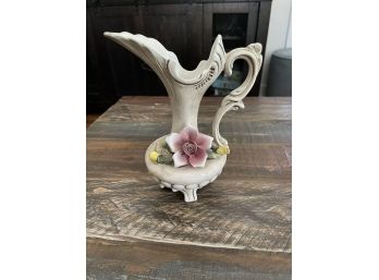 Vintage Capodimonte Porcelain Italian Flower Pitcher/Vase