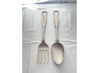 Large Hanging Fork And Spoon