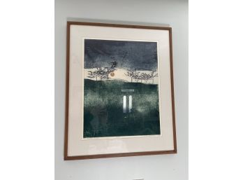 Vintage Bethia Brehmer Lithograph 'The Seasons: March' Signed Numbered And Dated