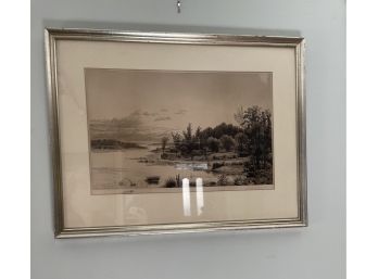 Signed And Dated John H Millspaugh Etching Print