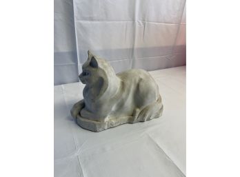 Vintage Yard Cat Sculpture Signed