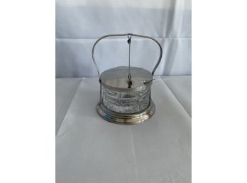 Vintage Jam Pot / Sugar Bowl With Spoon