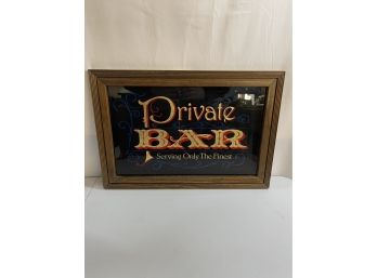 Vintage Private Bar Sign