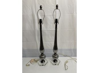 Silver Glass Lamps