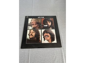 Vintage Beatles Let It Be Album With Poster