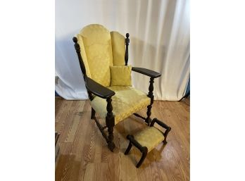 Vintage Yellow Upholstered Chair