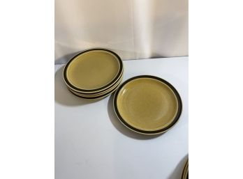 Set Of 6 Vintage I.M.C. Stoneware Side Plates