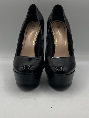 Bebetoni Lounge Patent Leather Platform Heels Black Size 38