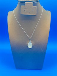 925 Sterling Silver Neckless  With CZ Pendant    Designed By Yagi 18''