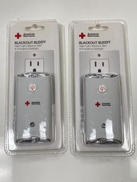 Set Of 2 Eton American Red Cross Blackout Buddy Emergency Flashlight  1-2