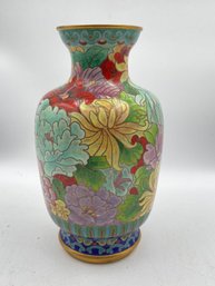 Vintage A Chinese Cloisonn  Enameled Flower Vase