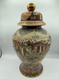 Vintage Satsuma Vases Enamel Gilded Vases
