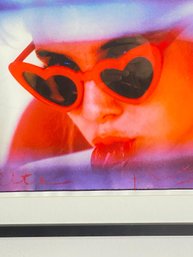 Bert  Stern Art Attributed Lolita Heart Shape Sunglasses  Poster Photograph Signed And Numbered