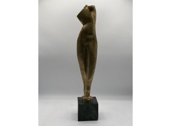 Alexander Archipenko Bronze  Nude Sculpture, Signed 1914