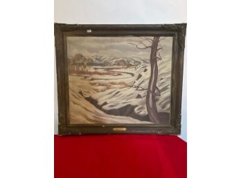 Oil Painting  Melvin A Anderson January Thaw Signed